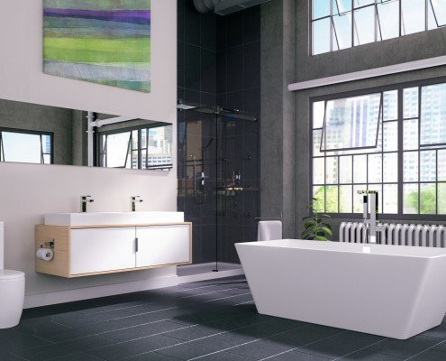 Edmonton, AB - A Modern Bathroom Installation
